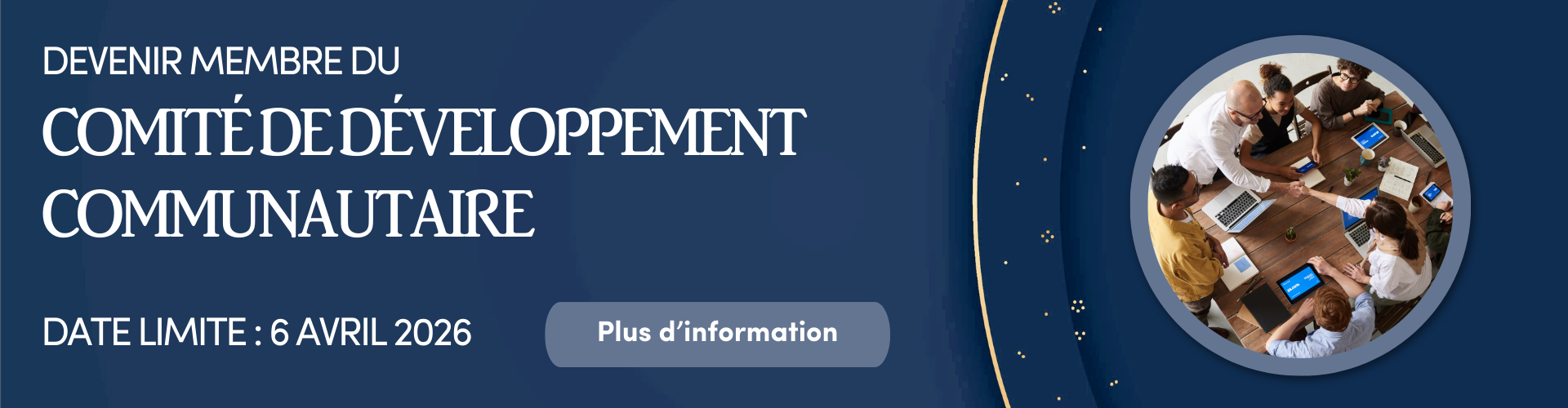 Devenir membre du comité de développement communautaire