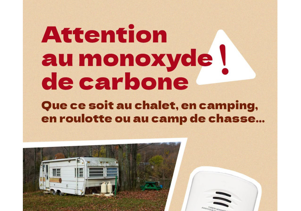 Watch out for carbon monoxide!