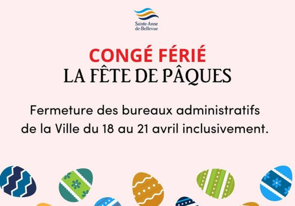 Congé férié - La fête de Pâques