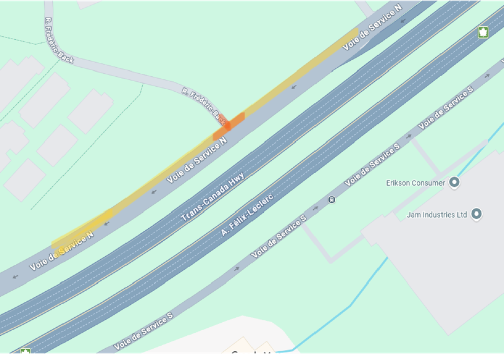 Notice of Construction on the North Service Road of the A-40 and Traffic Disruptions