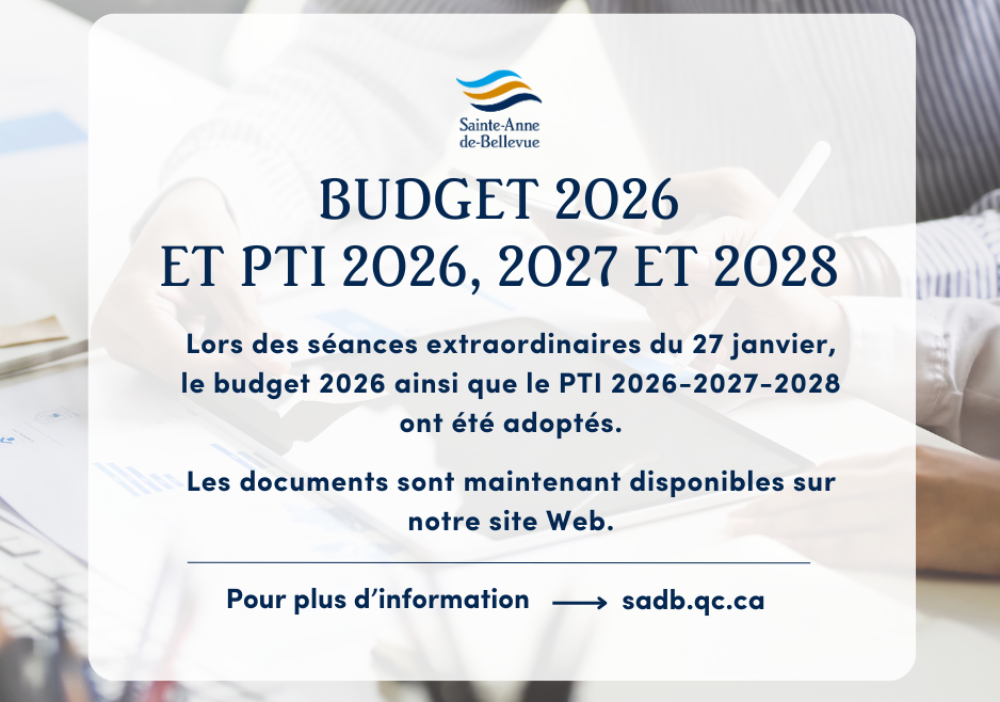 Consultez le budget 2026 et PTI 2026, 2027, et 2028