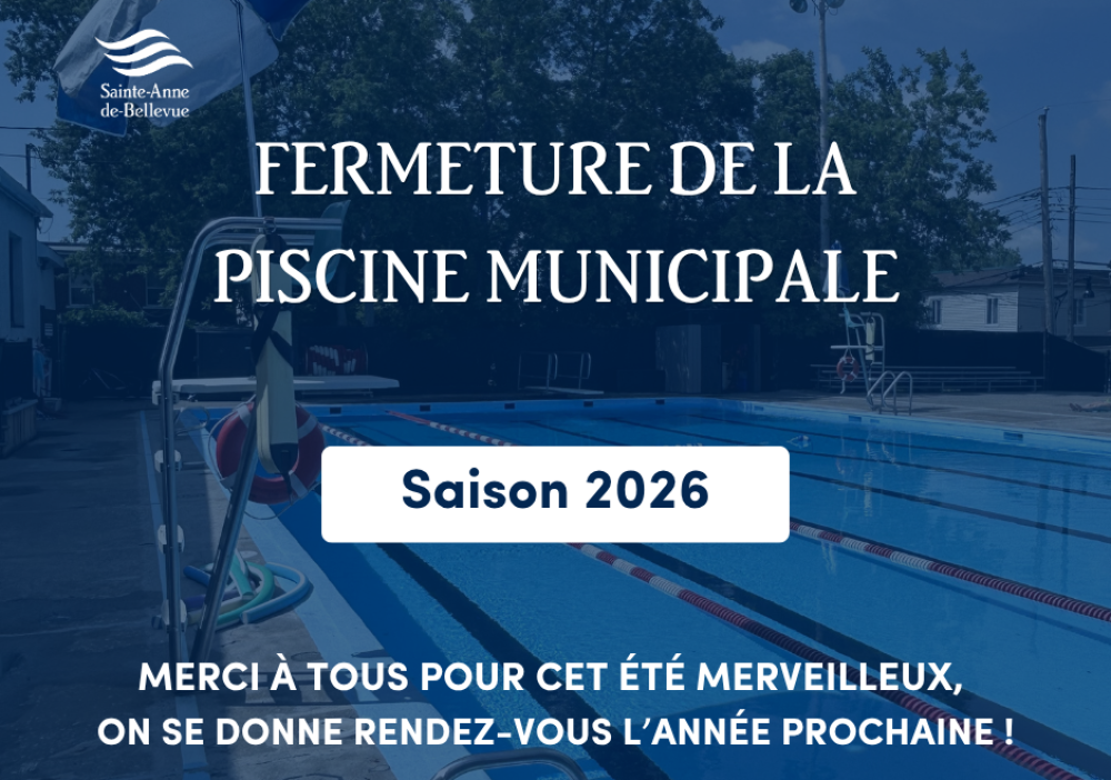 Fermeture de la piscine municipale : Saison 2026