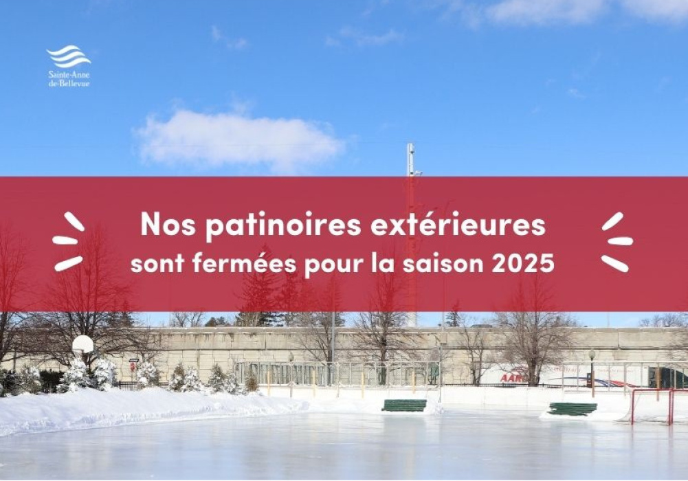 Nos patinoires extérieures sont fermées pour la saison 2025