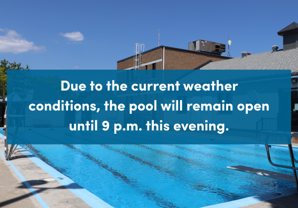 Heat alert - Pool opening hours extended