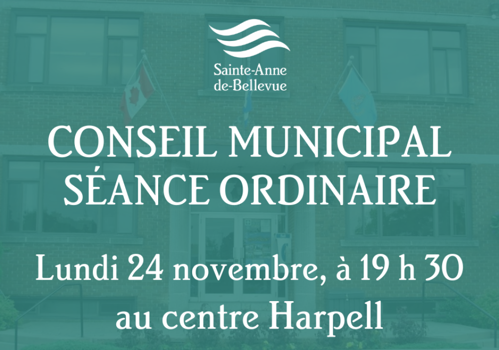 Report de la séance ordinaire du conseil municipal du mois de novembre