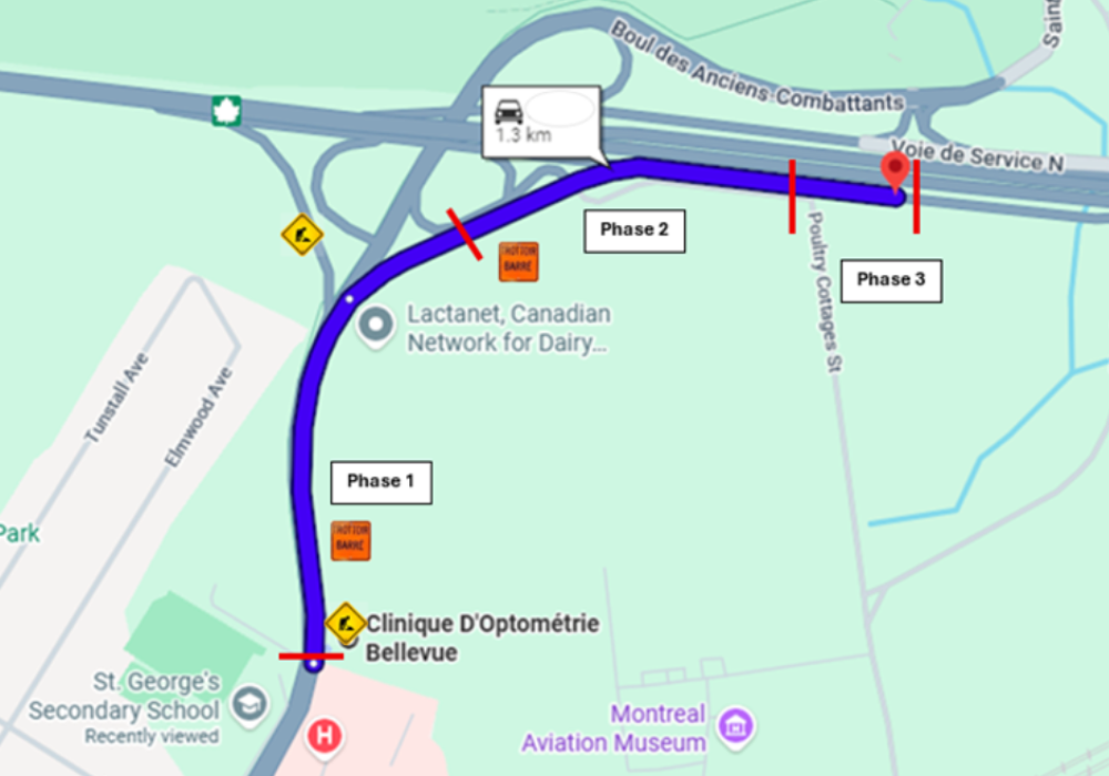 Connection work on Boulevard des Anciens-Combattants from January 6 to July 31, 2026