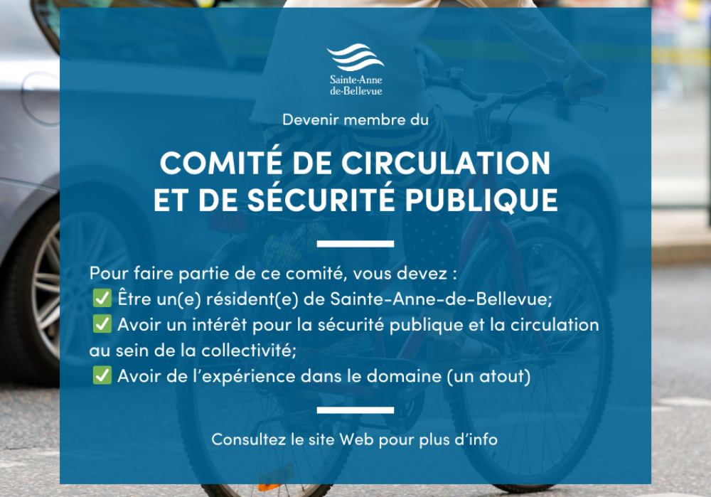 Rejoignez le Comit&eacute; de circulation et de s&eacute;curit&eacute; publique