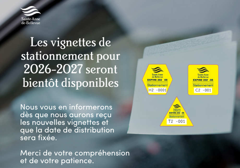 Mise &agrave; jour concernant les vignettes de stationnement 2026-2027