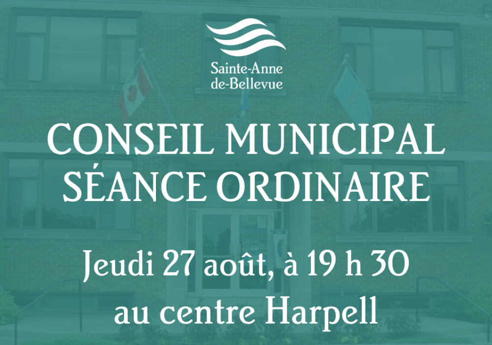Conseil municipal : s&eacute;ance ordinaire du 27 ao&ucirc;t
